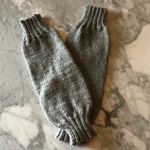 Hand-knitted Heather Grey Leg Warmers